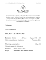 05 25 2025 Sixth Sunday of Easter