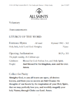 06 15 2025 Trinity Sunday