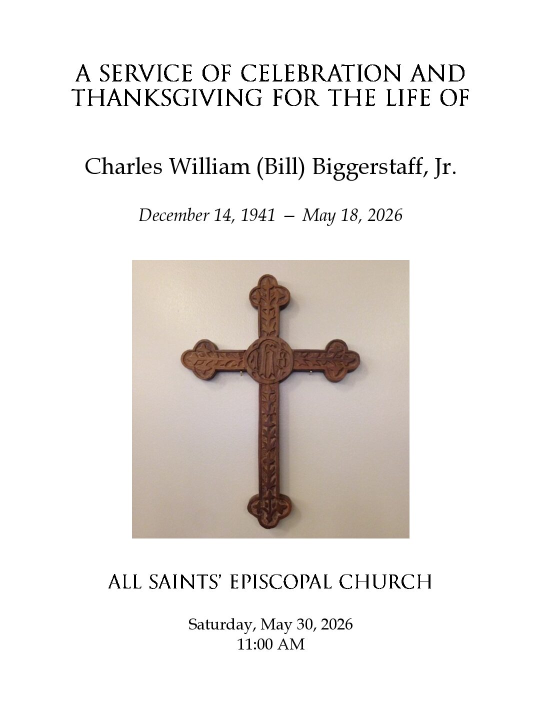 Bill Biggerstaff Celebration of Life