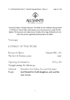 8 23 2026 Thirteenth Sunday after Pentecost