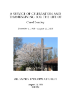 Carol Bentley Celebration of Life