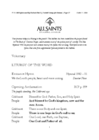 10 11 2026 Twentieth Sunday after Pentecost